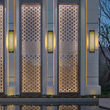 Modern Hollow Design Outdoor Wall Sconce IP54 Waterproof Marble Porch Light for Villa Gate