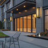 Modern Hollow Design Outdoor Wall Sconce IP54 Waterproof Marble Porch Light for Villa Gate