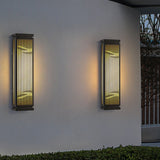 Modern Hollow Design Outdoor Wall Sconce IP54 Waterproof Marble Porch Light for Villa Gate