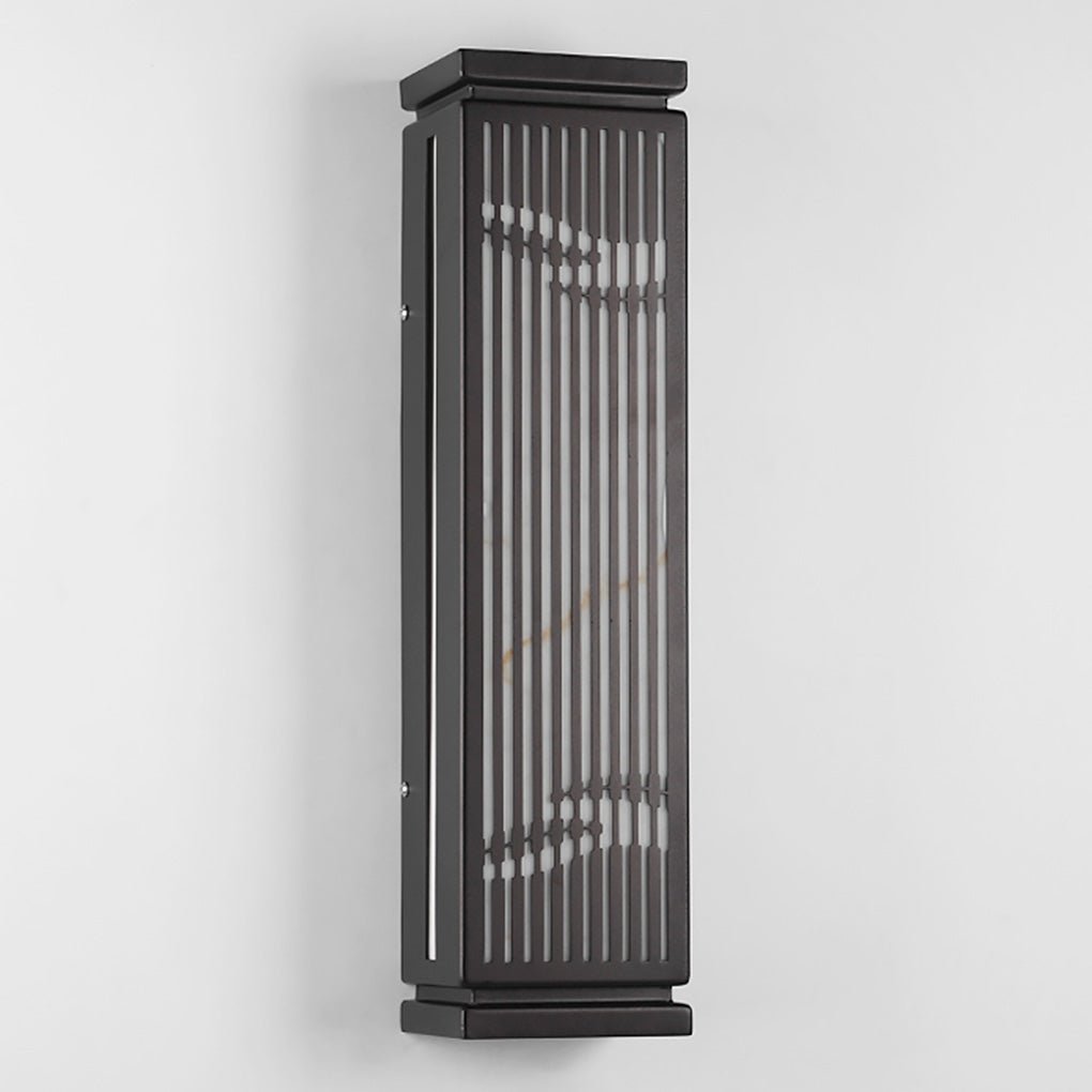 Modern Hollow Design Outdoor Wall Sconce IP54 Waterproof Marble Porch Light for Villa Gate