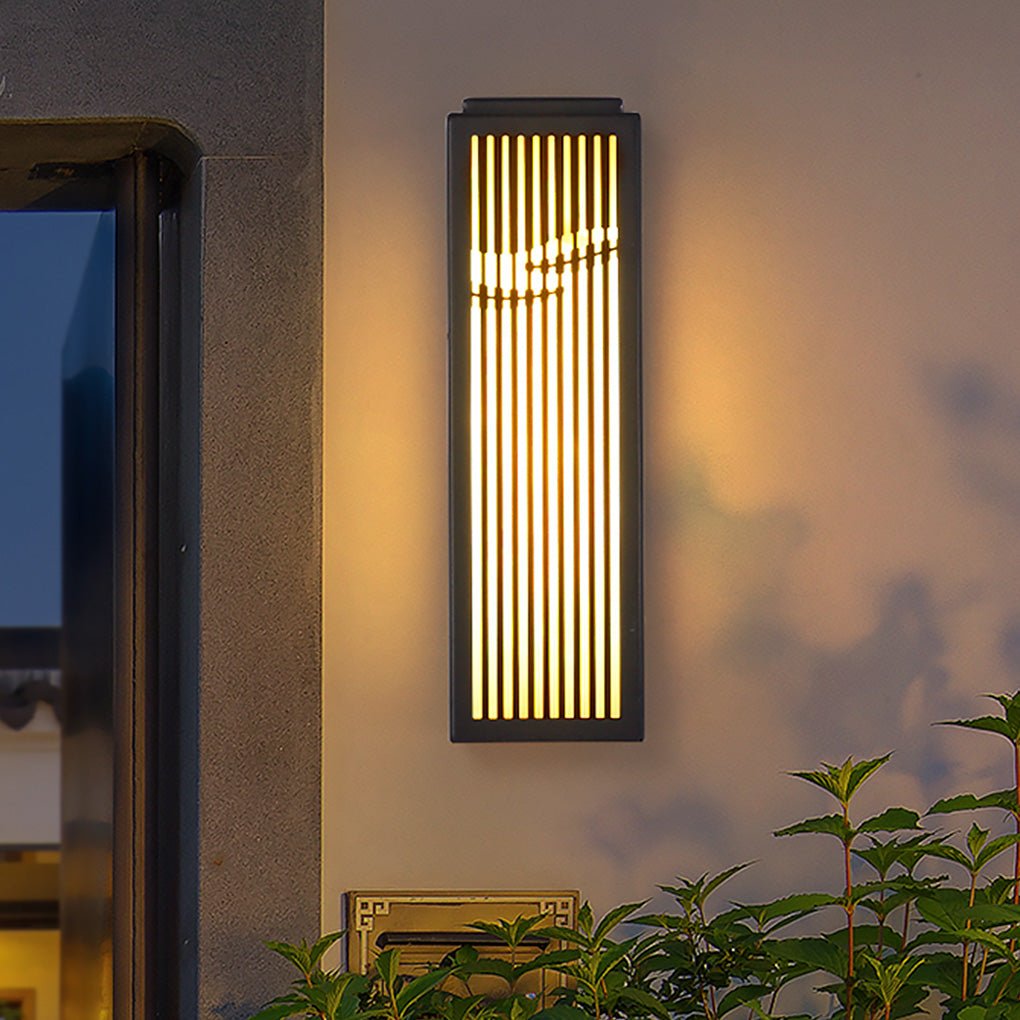 Modern Hollow Design Outdoor Wall Sconce IP54 Waterproof Marble Porch Light for Villa Gate