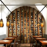 Modern Hollow Stainless Steel Gourd Pendant Light Electroplated Postmodern Chandelier for Dining Room