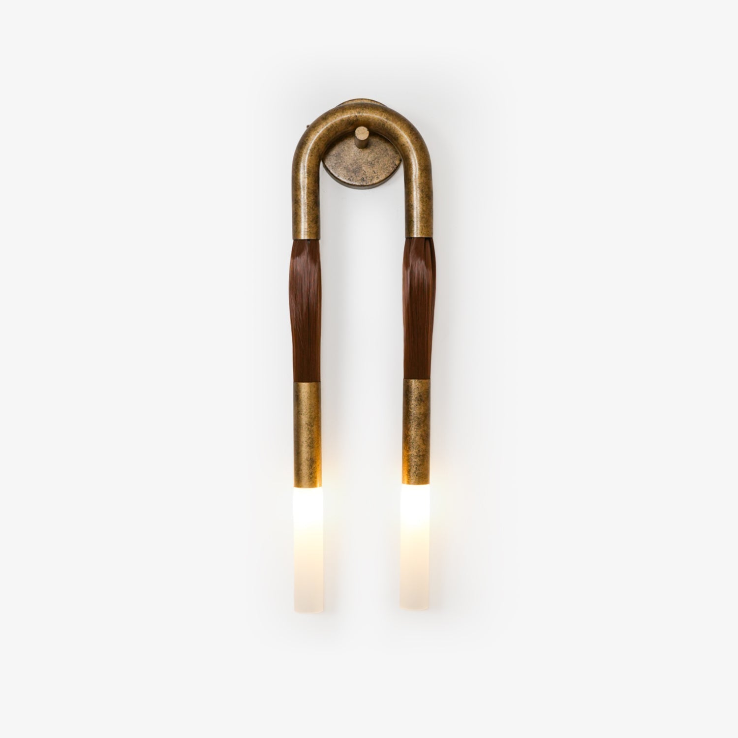 Modern Horsehair Tassel Wall Lamp with G9 LED Sconce and Elegant Glass Shade