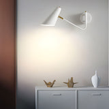 Modern Hoxton Swing Arm Wall Sconce with Conical Shade and Adjustable Iron Lamp Arm