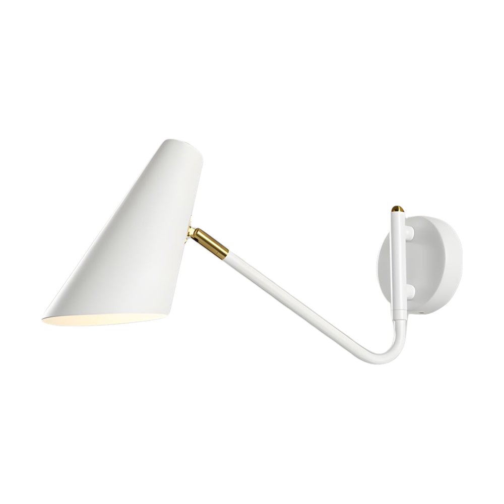 Modern Hoxton Swing Arm Wall Sconce with Conical Shade and Adjustable Iron Lamp Arm