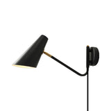 Modern Hoxton Swing Arm Wall Sconce with Conical Shade and Adjustable Iron Lamp Arm