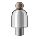 Modern Humanoid Profile Glass Table Lamp Rechargeable Battery Operated LED Dimmable Desk Light