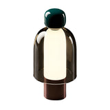 Modern Humanoid Profile Glass Table Lamp Rechargeable Battery Operated LED Dimmable Desk Light