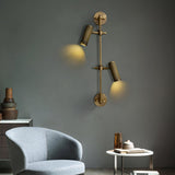 Modern Industrial Adjustable Brass Spot Rail Wall Light Bronze Finish Sconce
