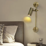 Modern Industrial Adjustable Brass Spot Rail Wall Light Bronze Finish Sconce