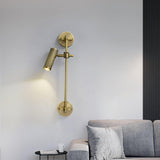 Modern Industrial Adjustable Brass Spot Rail Wall Light Bronze Finish Sconce