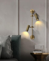 Modern Industrial Adjustable Brass Spot Rail Wall Light Bronze Finish Sconce