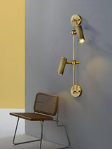 Modern Industrial Adjustable Brass Spot Rail Wall Light Bronze Finish Sconce