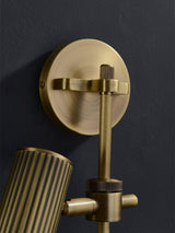 Modern Industrial Adjustable Brass Spot Rail Wall Light Bronze Finish Sconce