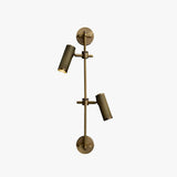 Modern Industrial Adjustable Brass Spot Rail Wall Light Bronze Finish Sconce