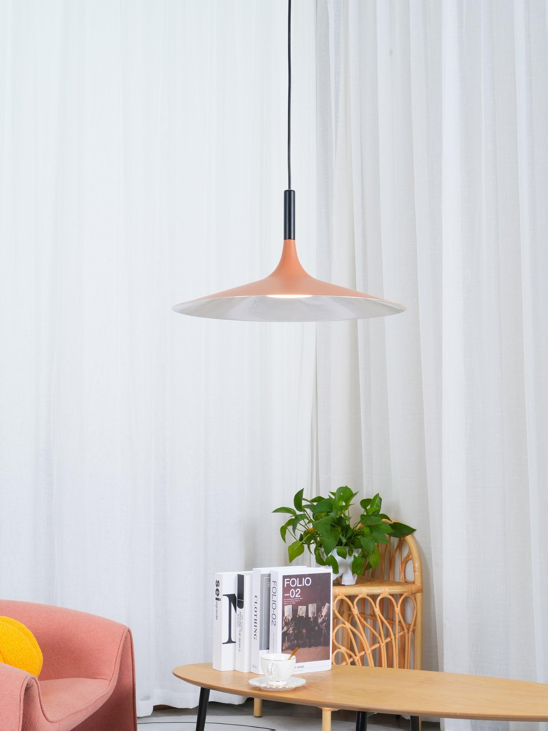 Modern Industrial Aluminum Pendant Light with Focused LED Illumination for Indoor Spaces