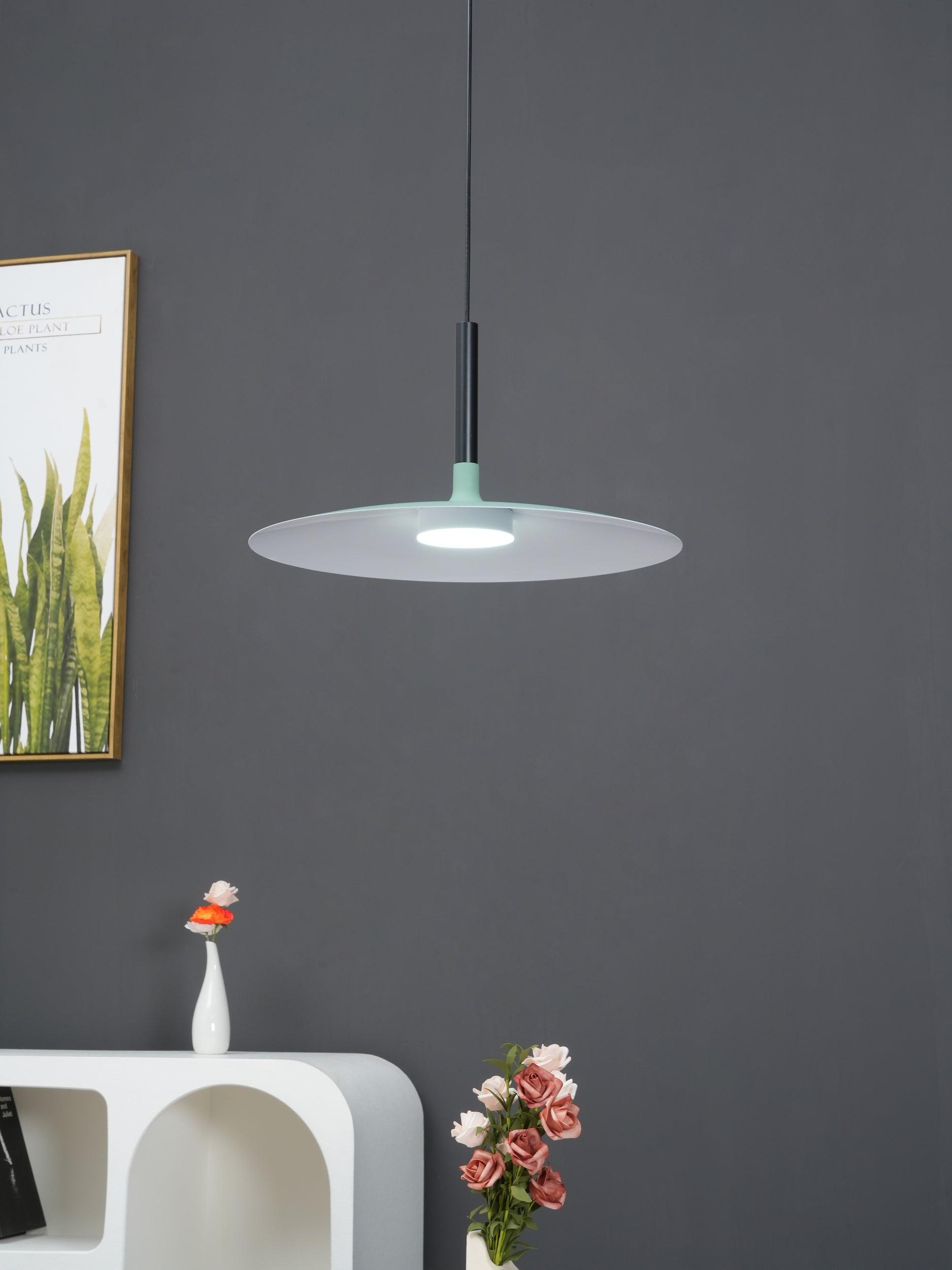 Modern Industrial Aluminum Pendant Light with Focused LED Illumination for Indoor Spaces