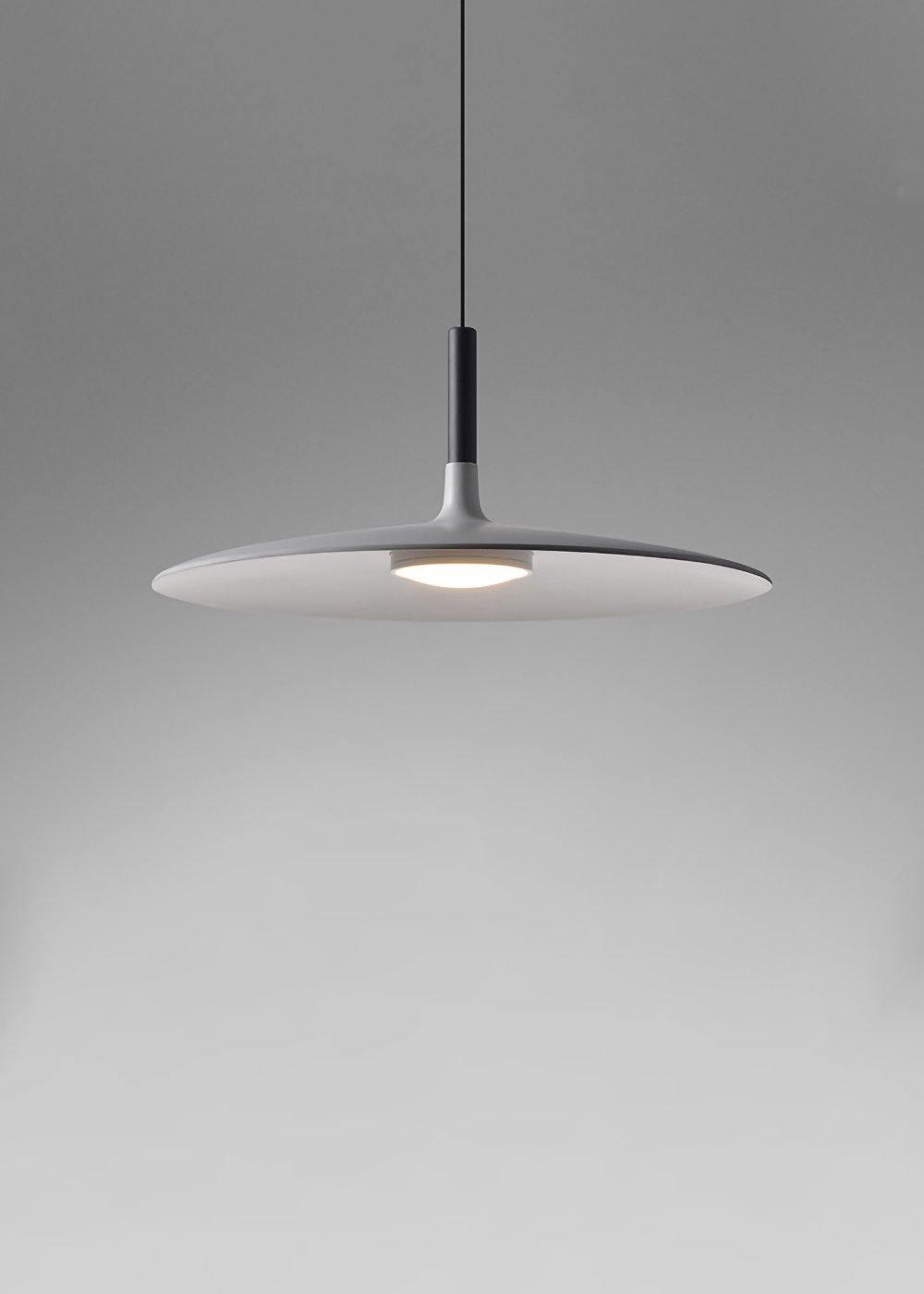 Modern Industrial Aluminum Pendant Light with Focused LED Illumination for Indoor Spaces