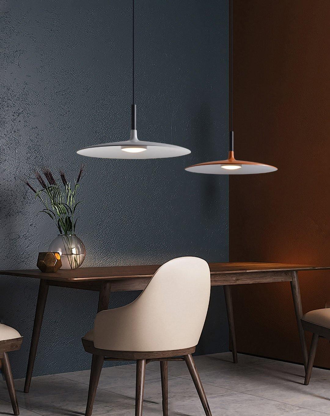 Modern Industrial Aluminum Pendant Light with Focused LED Illumination for Indoor Spaces