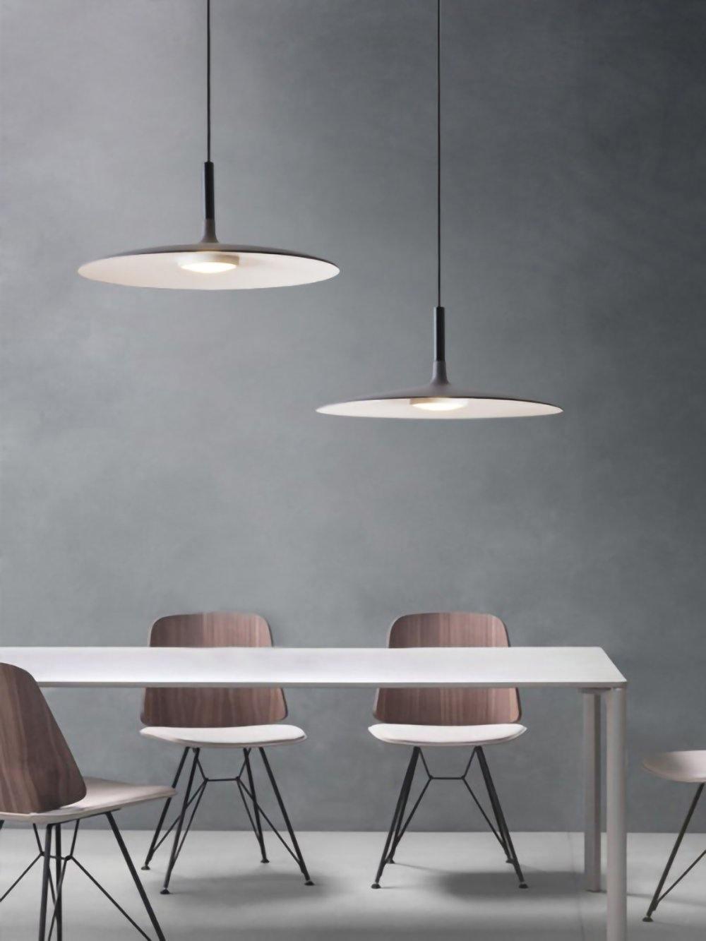 Modern Industrial Aluminum Pendant Light with Focused LED Illumination for Indoor Spaces