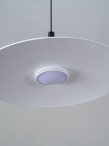 Modern Industrial Aluminum Pendant Light with Focused LED Illumination for Indoor Spaces