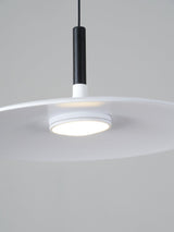 Modern Industrial Aluminum Pendant Light with Focused LED Illumination for Indoor Spaces