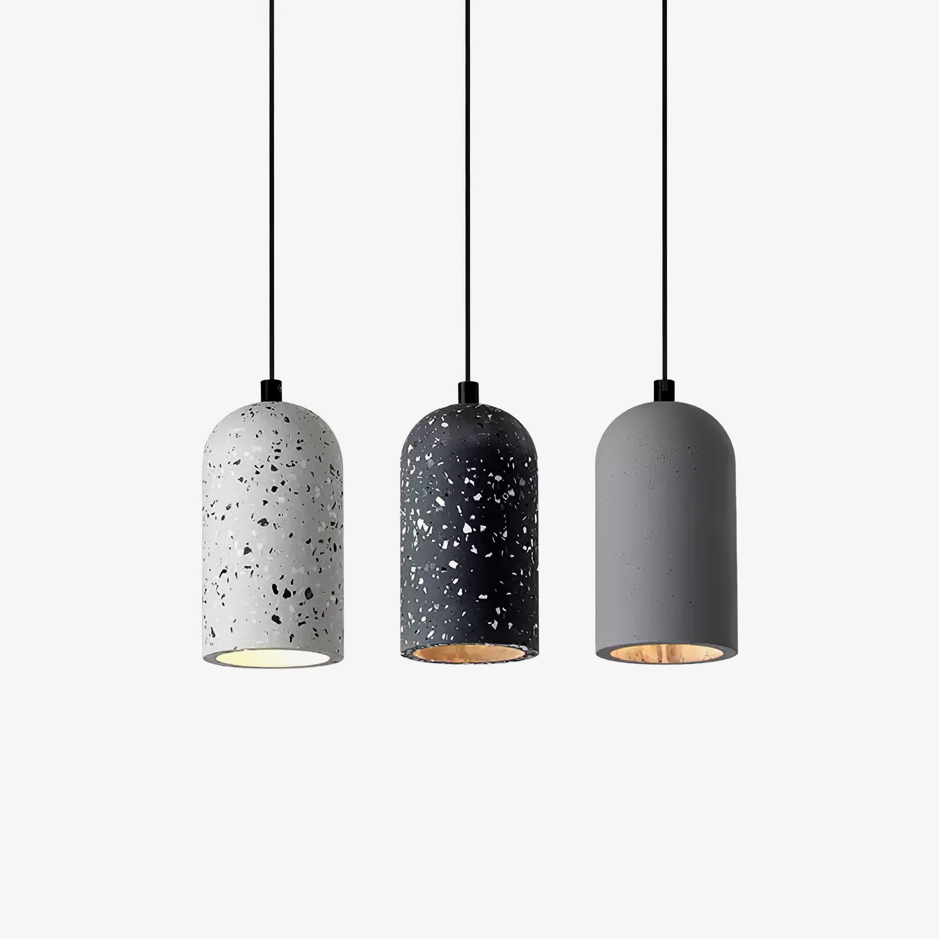 Modern Industrial Concrete Pendant Lamp Minimalist Hanging Light for Kitchen and Dining Room