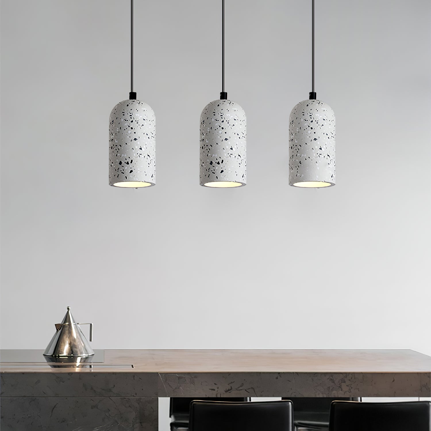 Modern Industrial Concrete Pendant Lamp Minimalist Hanging Light for Kitchen and Dining Room