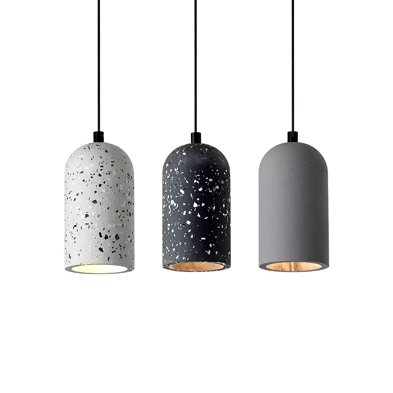 Modern Industrial Concrete Pendant Lamp Minimalist Hanging Light for Kitchen and Dining Room