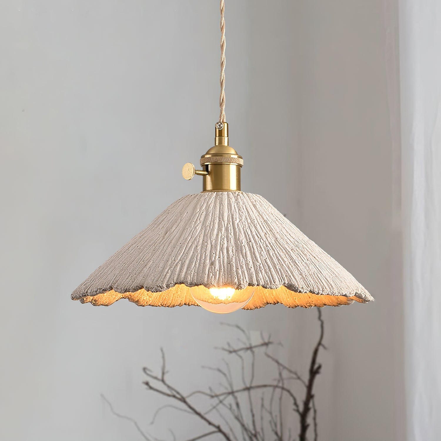 Modern Industrial Concrete Pendant Light Minimalist Microcement Hanging Lamp for Dining Room