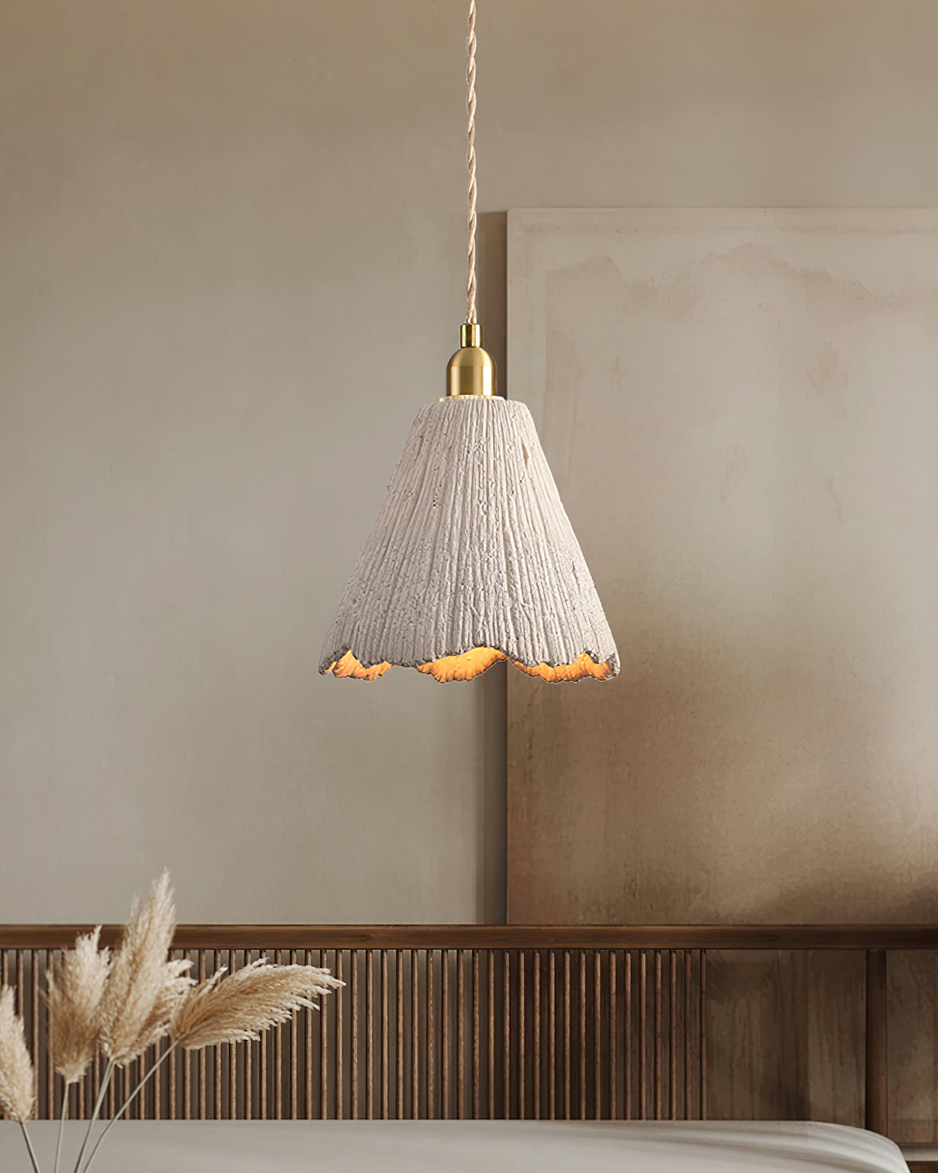 Modern Industrial Concrete Pendant Light Minimalist Microcement Hanging Lamp for Dining Room