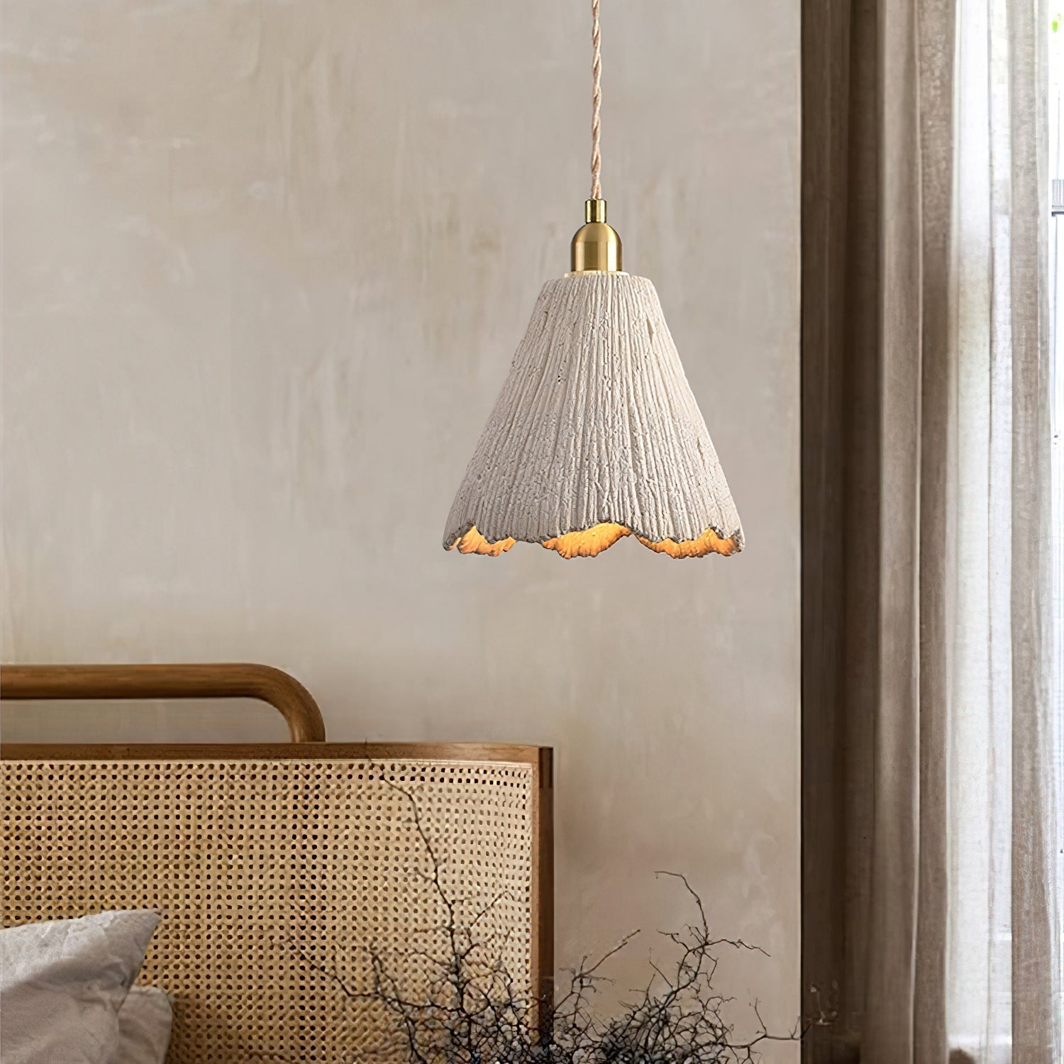 Modern Industrial Concrete Pendant Light Minimalist Microcement Hanging Lamp for Dining Room