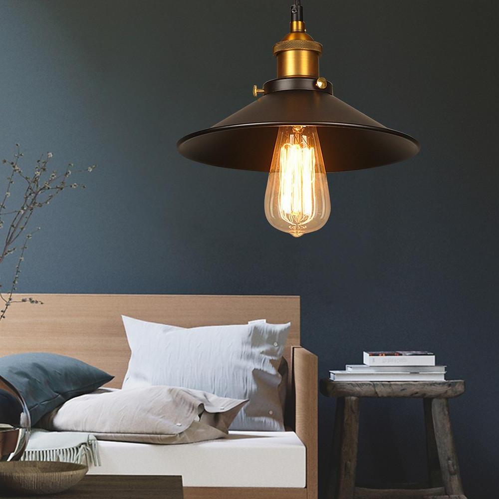 Modern Industrial Cone Metal Pendant Light Adjustable Hanging Ceiling Lamp for Kitchen and Dining Room
