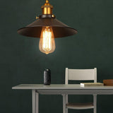 Modern Industrial Cone Metal Pendant Light Adjustable Hanging Ceiling Lamp for Kitchen and Dining Room