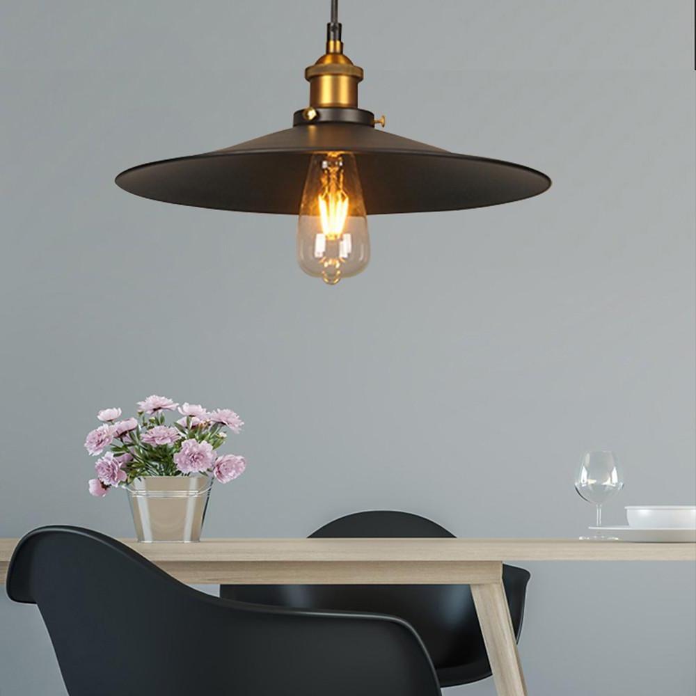 Modern Industrial Cone Metal Pendant Light Adjustable Hanging Ceiling Lamp for Kitchen and Dining Room