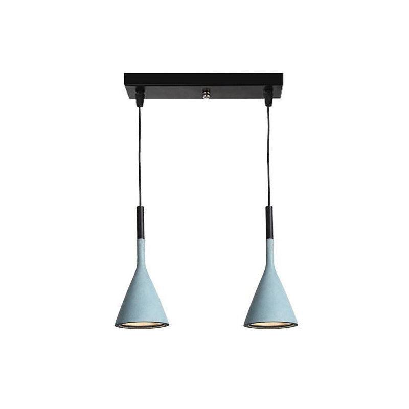 Modern Industrial Conical Concrete Pendant Light Minimalist Cement Drop Lamp for Kitchen and Dining