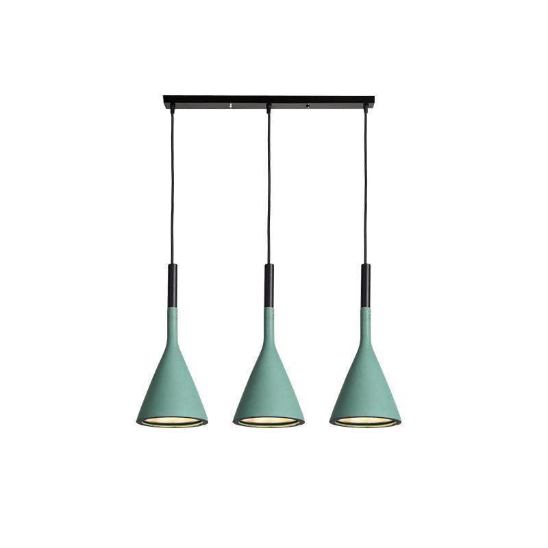 Modern Industrial Conical Concrete Pendant Light Minimalist Cement Drop Lamp for Kitchen and Dining
