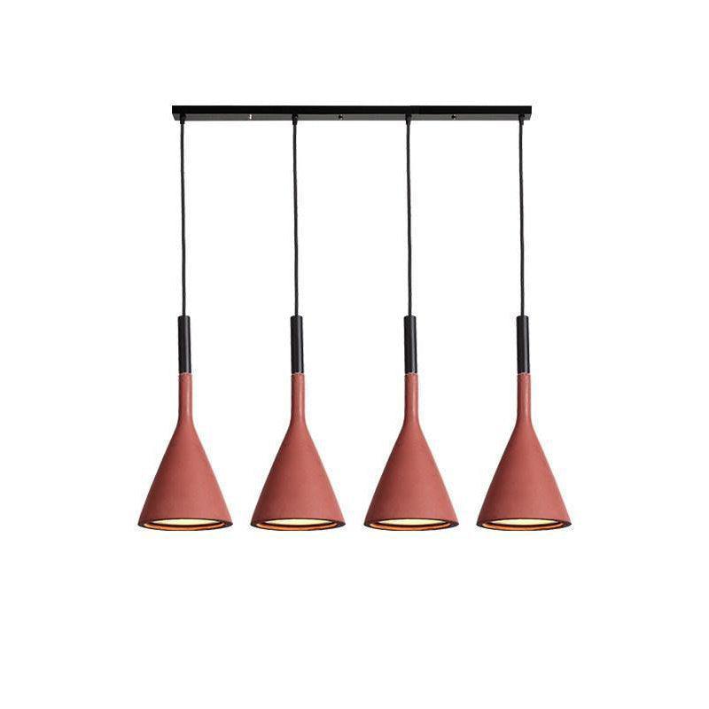 Modern Industrial Conical Concrete Pendant Light Minimalist Cement Drop Lamp for Kitchen and Dining