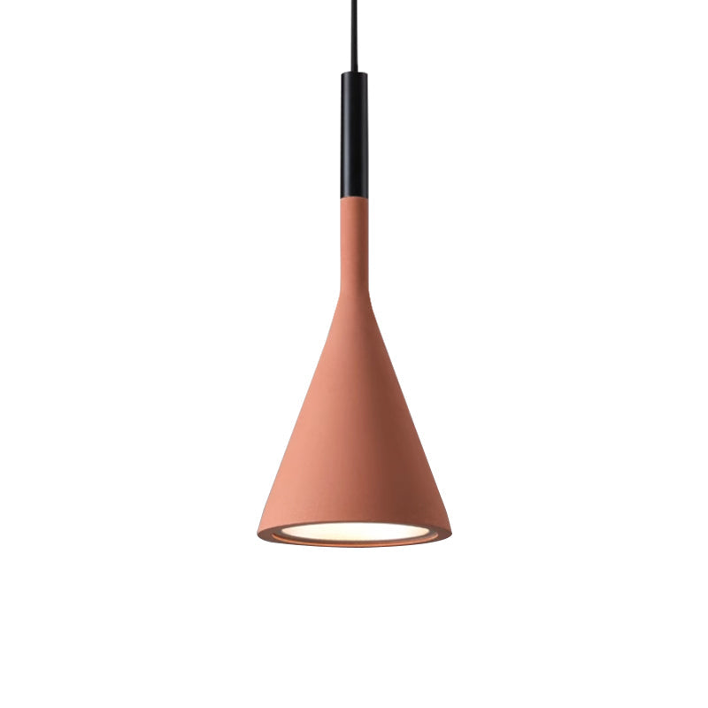 Modern Industrial Conical Concrete Pendant Light Minimalist Cement Drop Lamp for Kitchen and Dining