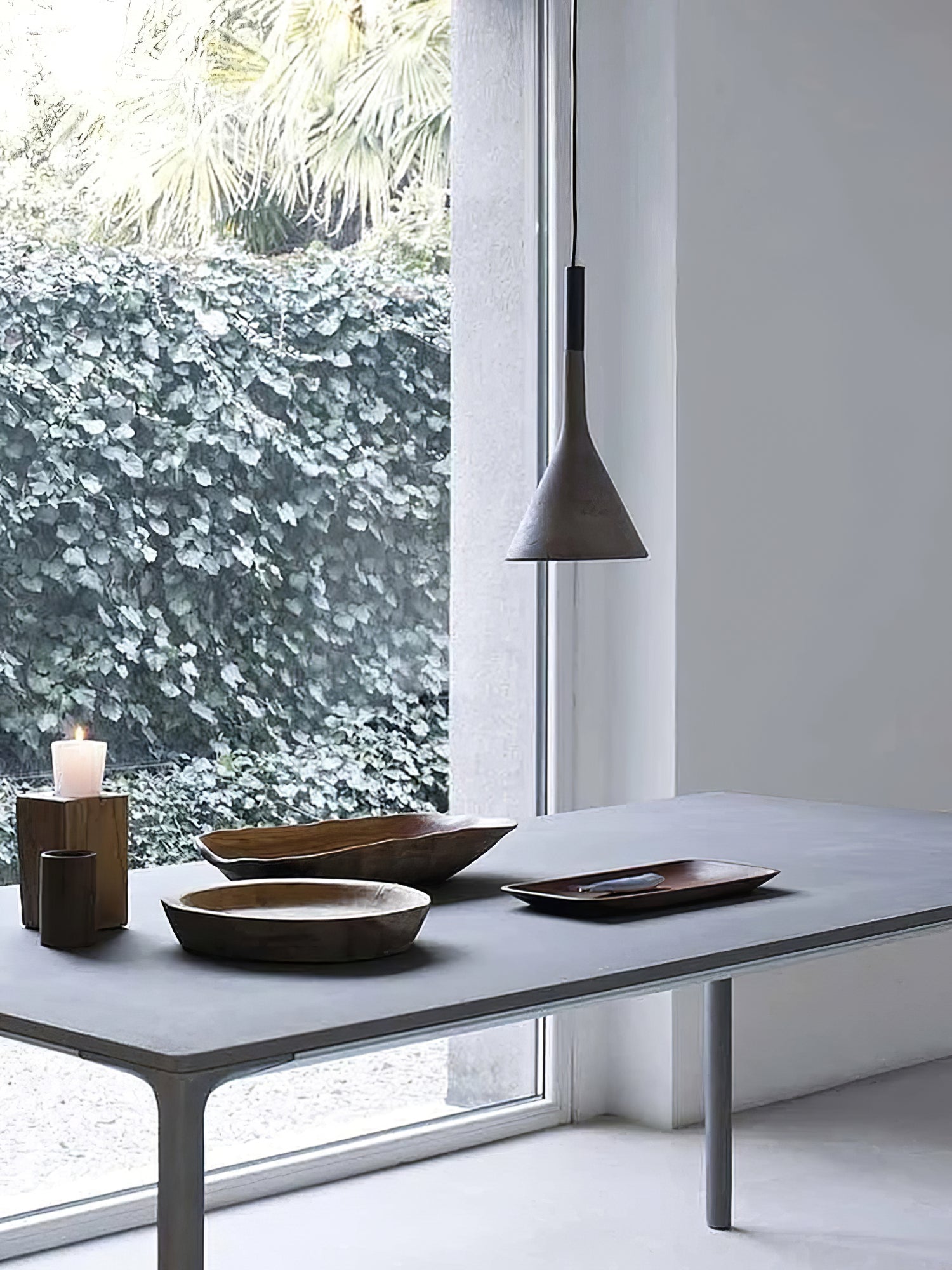 Modern Industrial Conical Concrete Pendant Light Minimalist Cement Drop Lamp for Kitchen and Dining