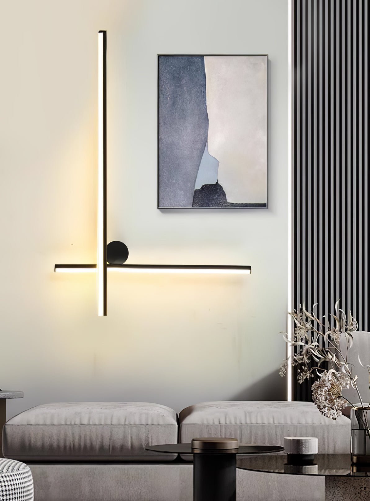 Modern Industrial Coordinates LED Wall Sconce with Minimalist Geometric Design