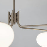 Modern Industrial Crown Chandelier Ceiling Light with White Glass Globes