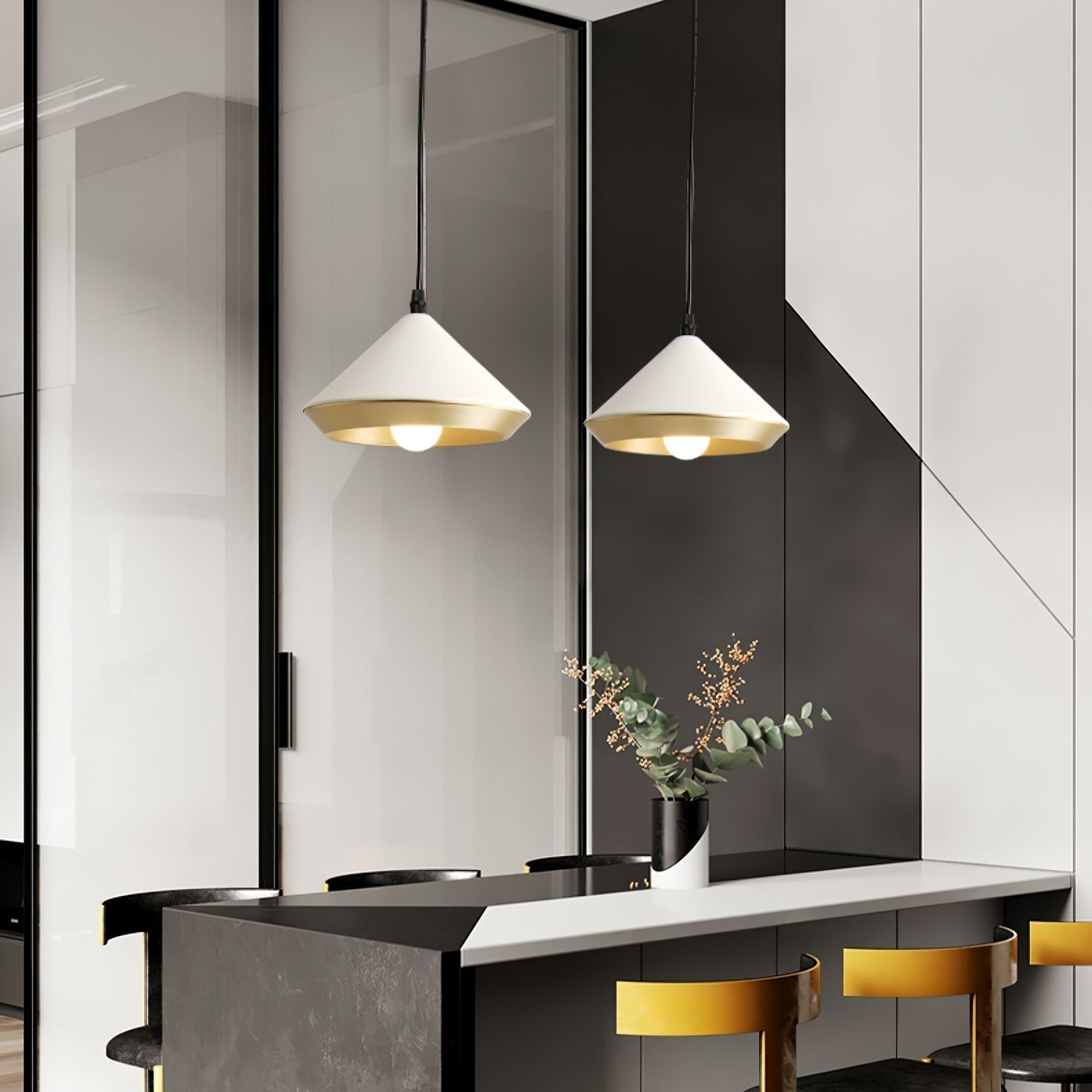 Modern Industrial Dome Pendant Light with Brushed Interior for Directional Ceiling Lighting