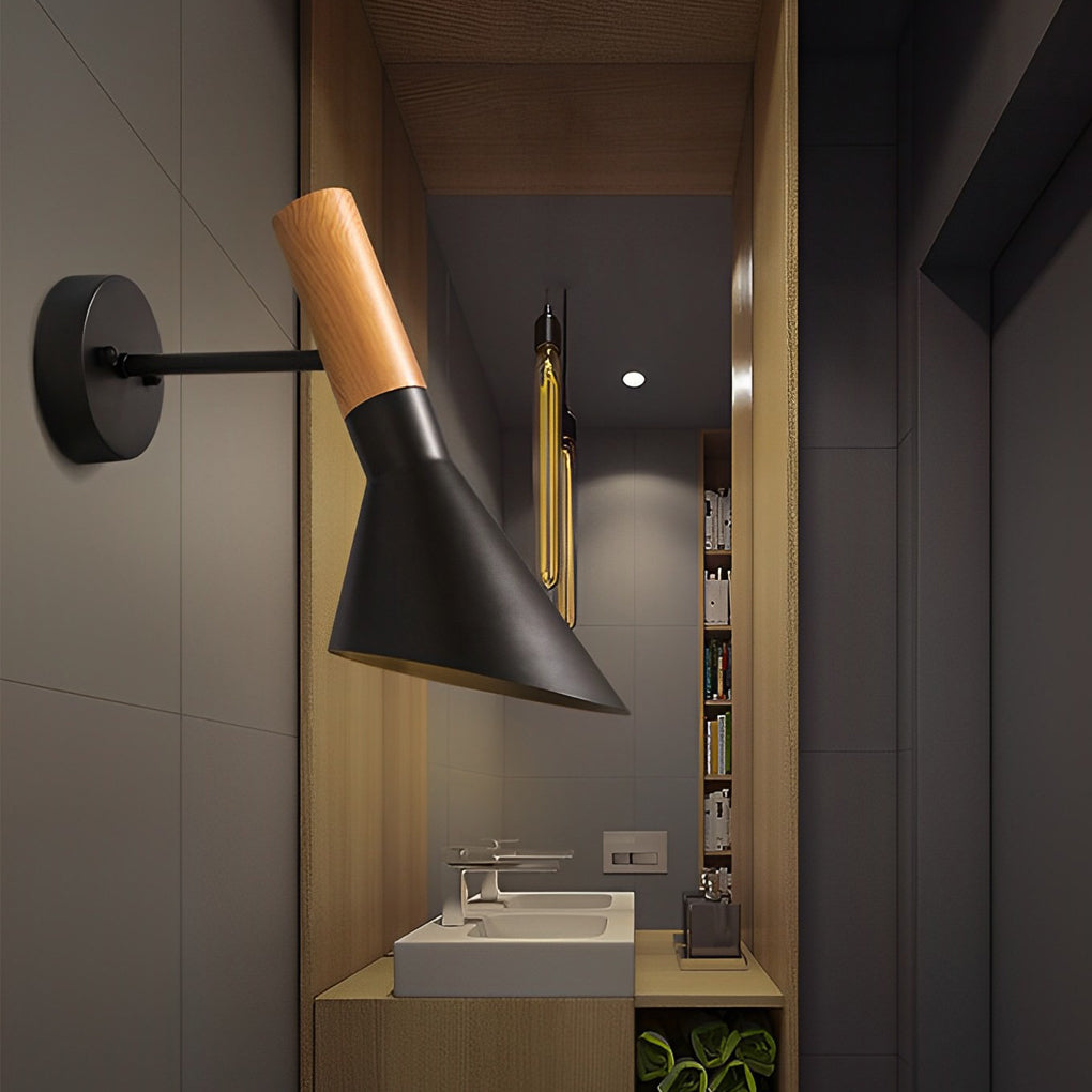Modern Industrial LED Wall Sconce Retro Aluminum Plugin Lamp for Bedroom and Living Room