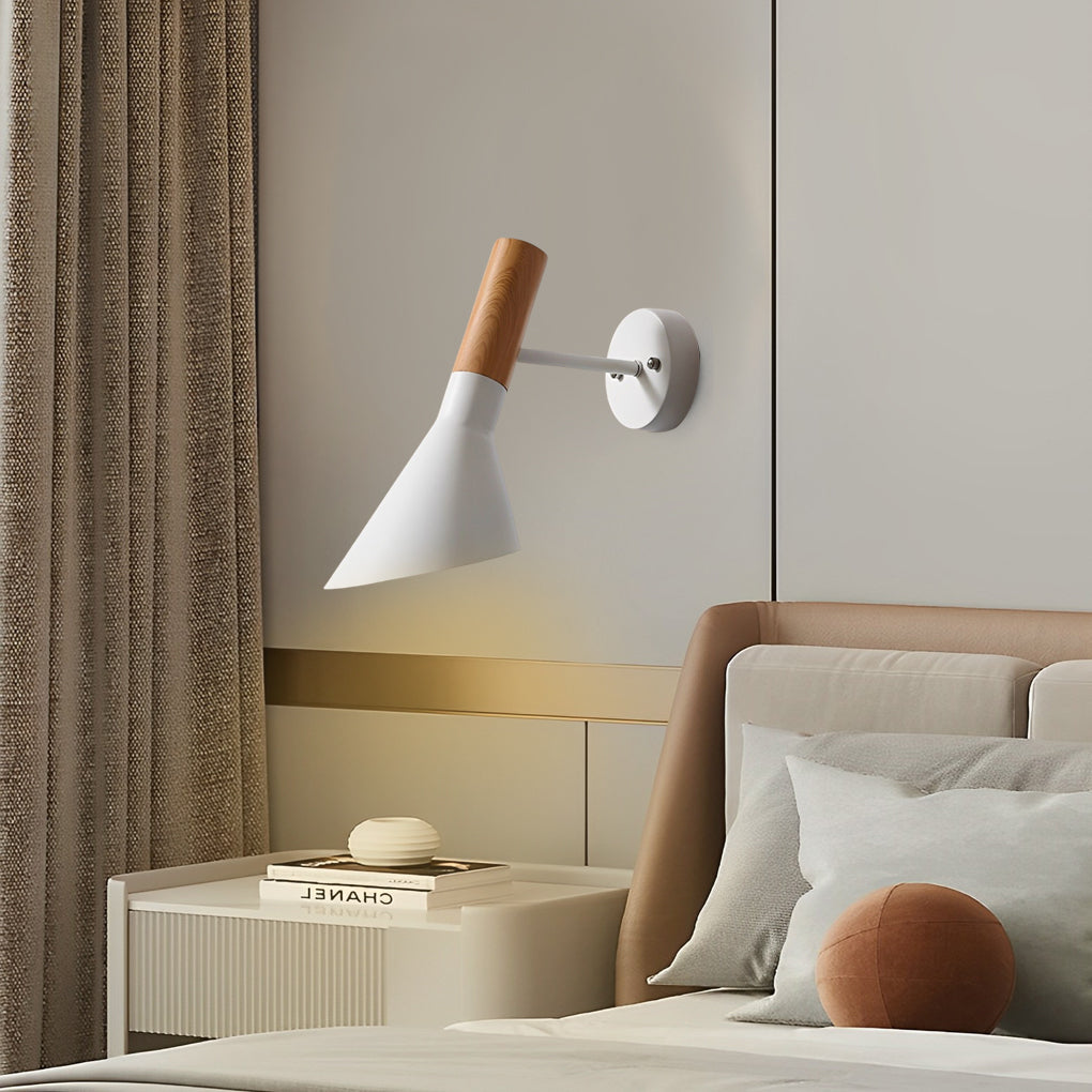 Modern Industrial LED Wall Sconce Retro Aluminum Plugin Lamp for Bedroom and Living Room