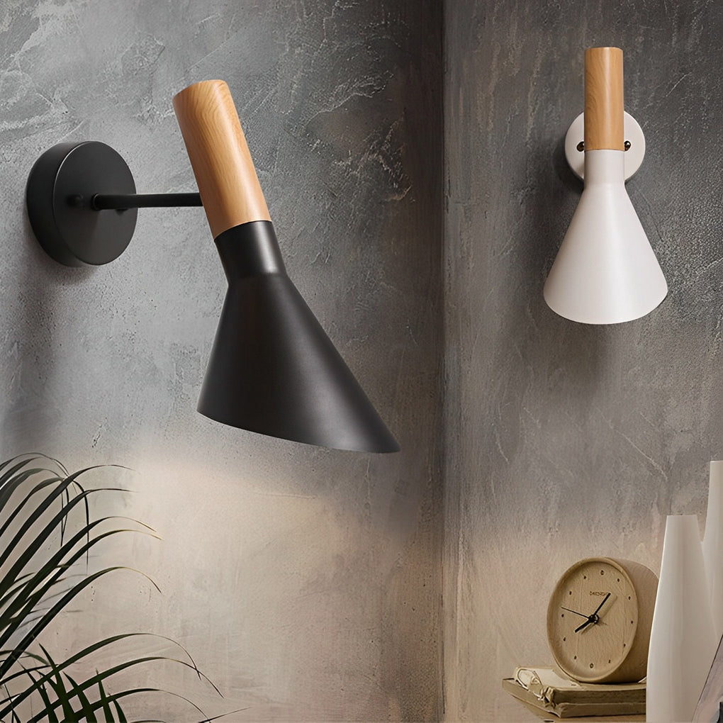 Modern Industrial LED Wall Sconce Retro Aluminum Plugin Lamp for Bedroom and Living Room