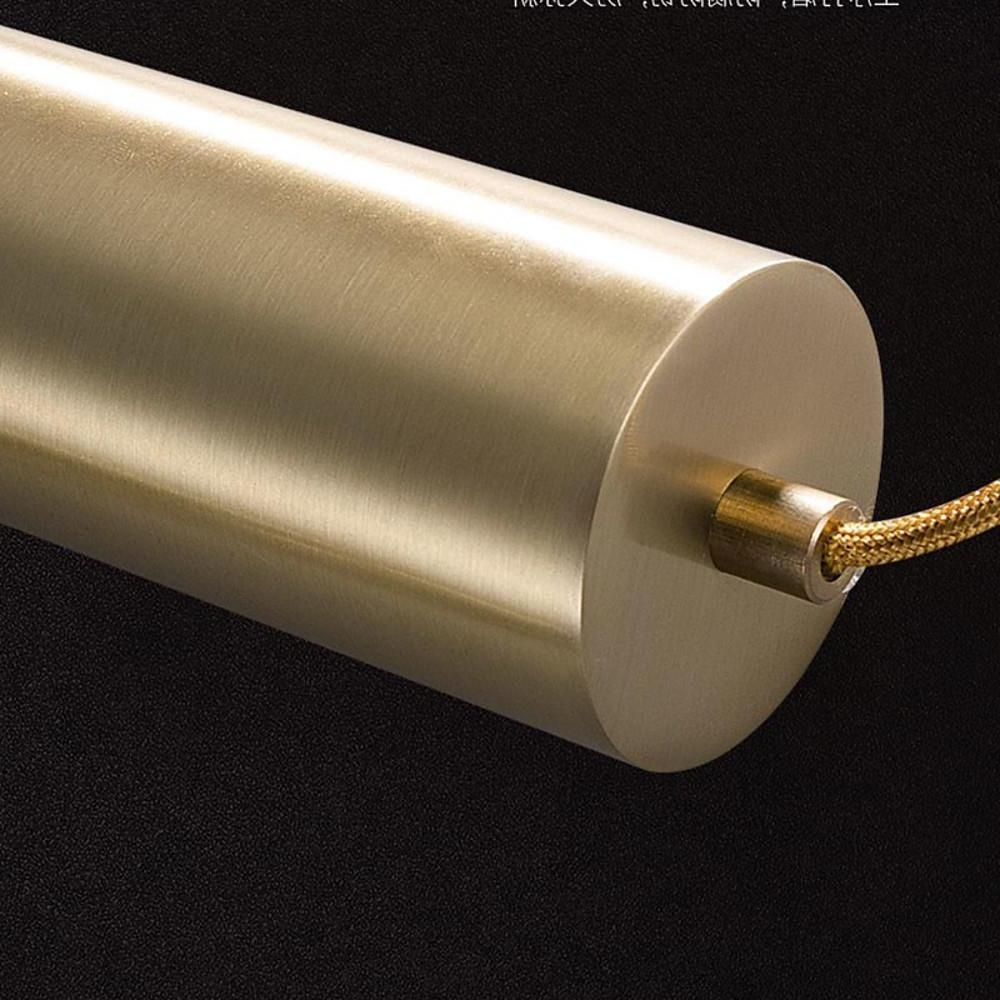 Modern Industrial Linear LED Pendant Light for Kitchen Island Minimalist Metal Cylinder Hanging Lamp