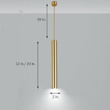 Modern Industrial Linear LED Pendant Light for Kitchen Island Minimalist Metal Cylinder Hanging Lamp