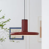 Modern Industrial Red Aluminum Pendant Light for Kitchen Island and Dining Room
