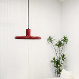 Modern Industrial Red Aluminum Pendant Light for Kitchen Island and Dining Room